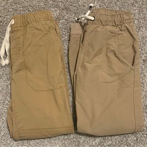2 pairs of boys size 6 tan pants